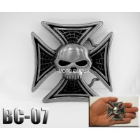 Bc-07, Boucle de ceinture ,Tête de mort ,Croix de Malte